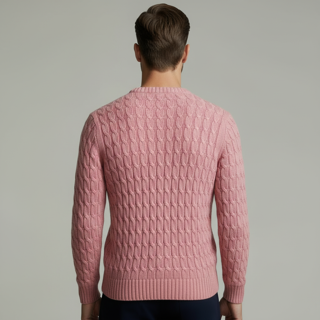CABLE-KNIT COTTON SWEATER