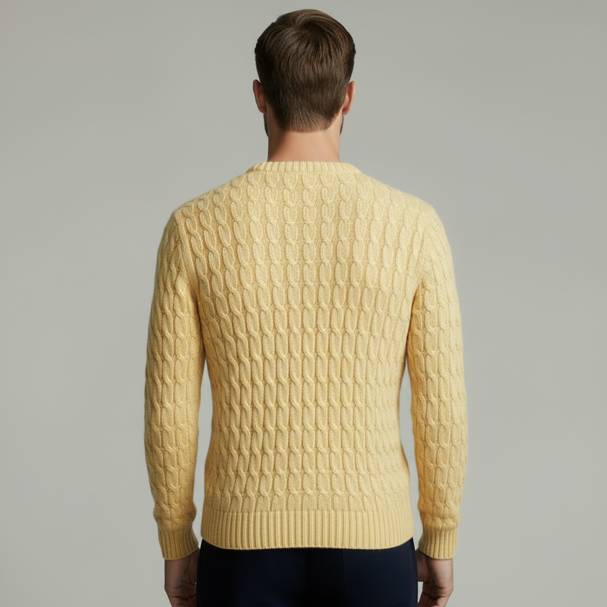 CABLE-KNIT COTTON SWEATER