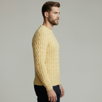 CABLE-KNIT COTTON SWEATER