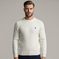 CABLE-KNIT COTTON SWEATER