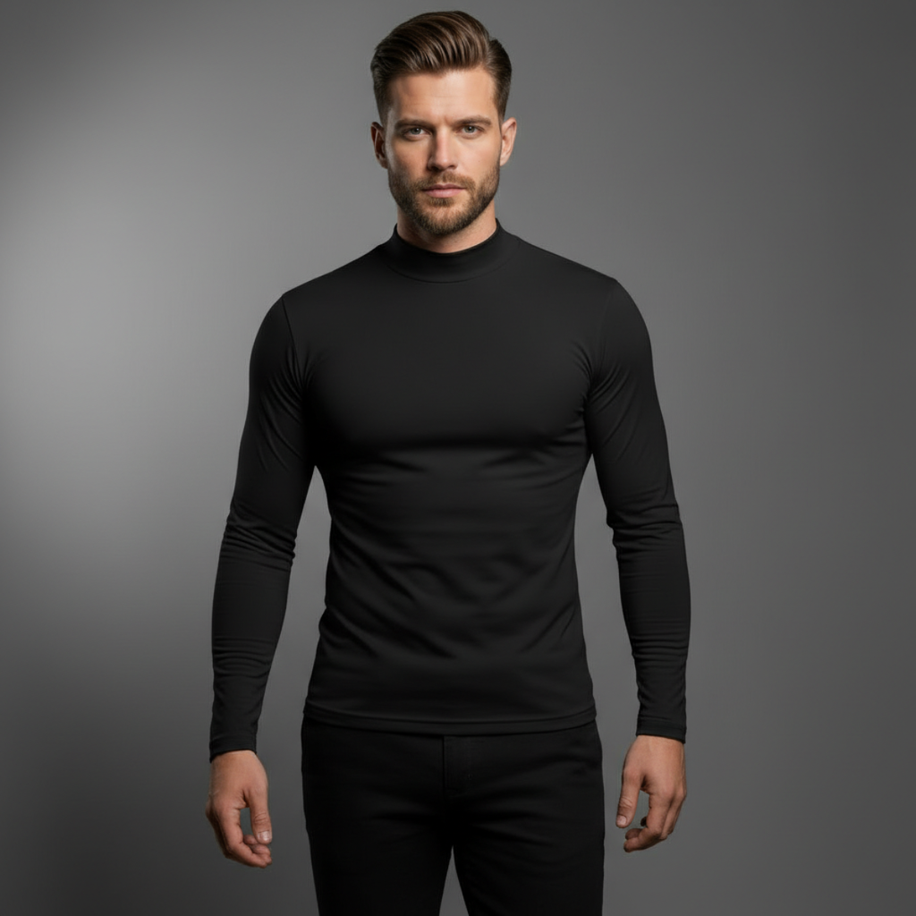 DRAKO | Base Mock Neck – Black