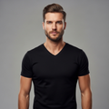DRAKO | Core V-Neck Tee – Black