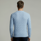 CABLE-KNIT COTTON SWEATER