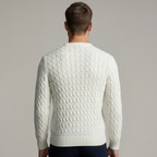 CABLE-KNIT COTTON SWEATER