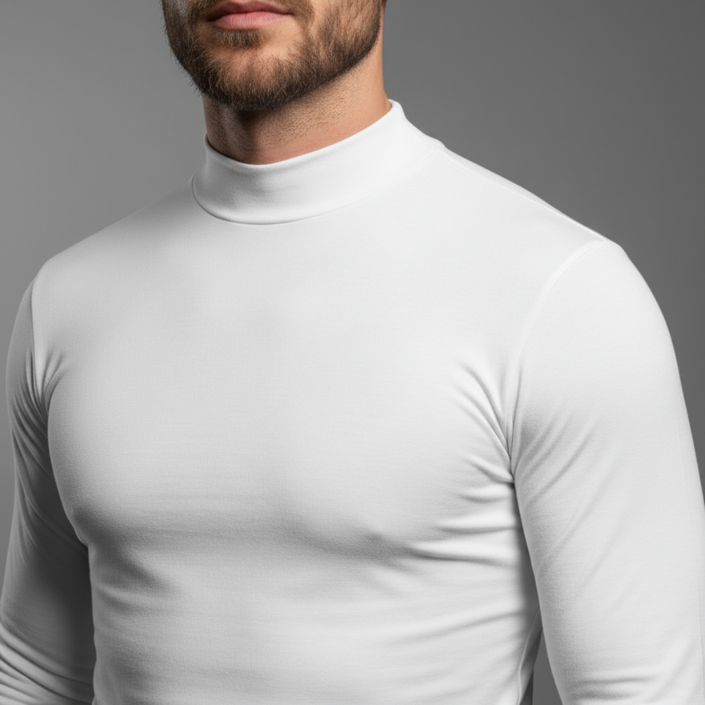DRAKO | Base Mock Neck – White