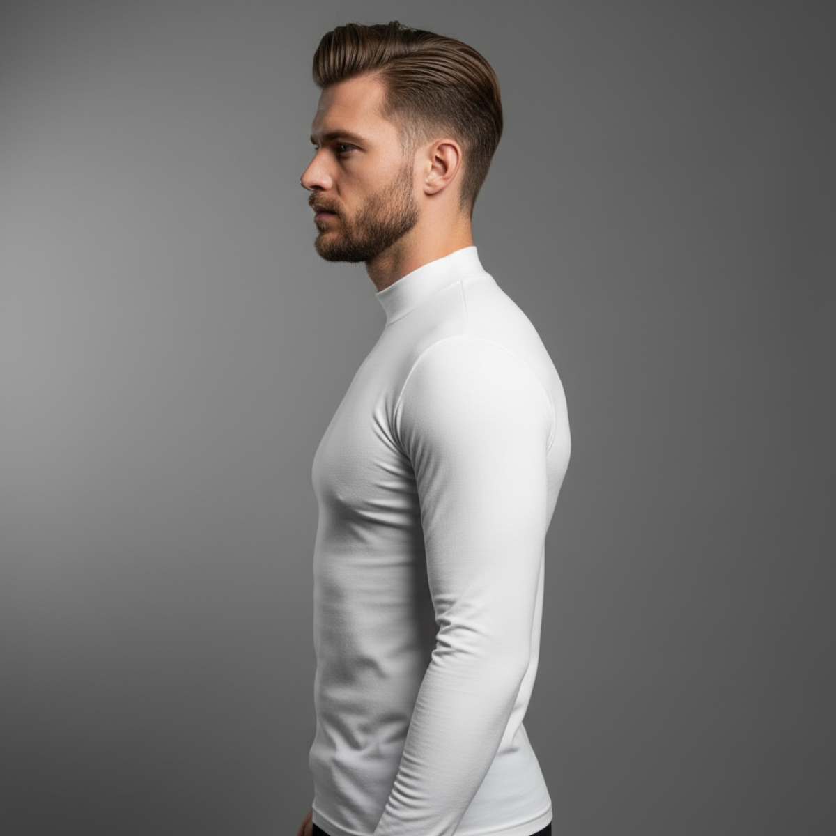 DRAKO | Base Mock Neck – White