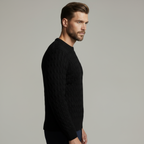 CABLE-KNIT COTTON SWEATER