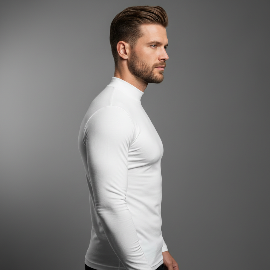 DRAKO | Base Mock Neck – White