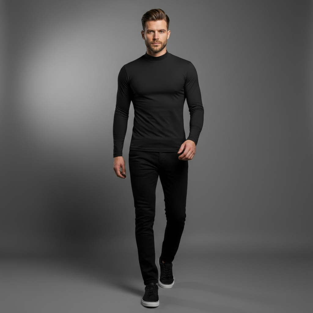 DRAKO | Base Mock Neck – Black