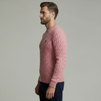 CABLE-KNIT COTTON SWEATER